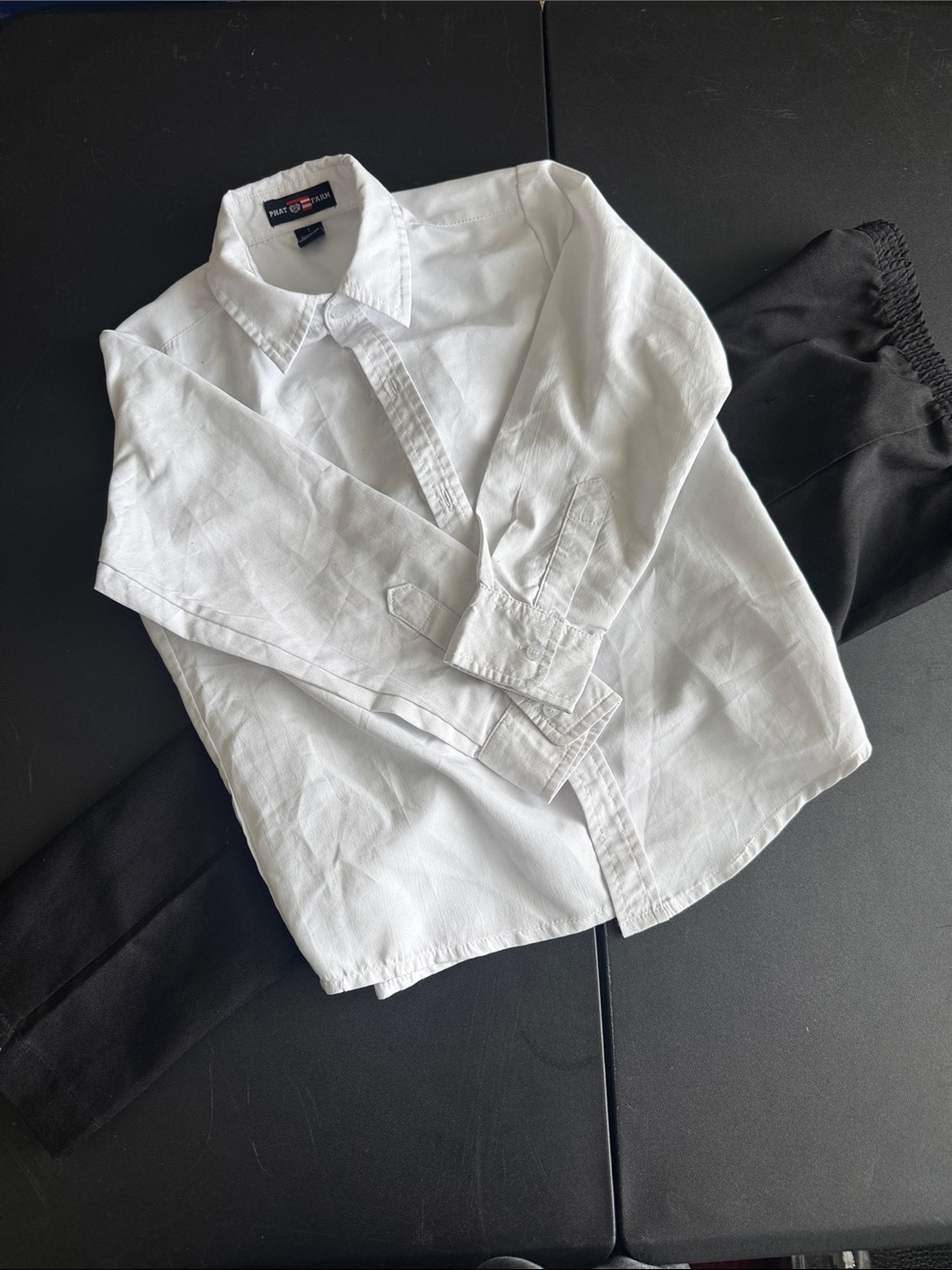 Phat Farm White Boys Long-Sleeve Dress Shirt with matching Black Slacks